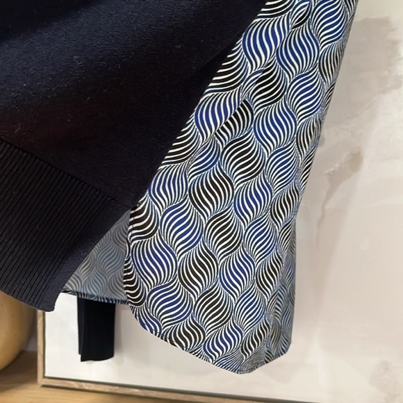 AKRIS Punto Crew Neck Mixed Media Long Sleeve Sweater Top, size 12 - Picture 7 of 13